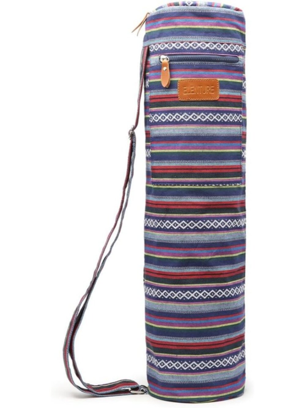 Yoga Mat Bag for Women & Men, Full-Zip Canvas Pilates Bag with Pockets